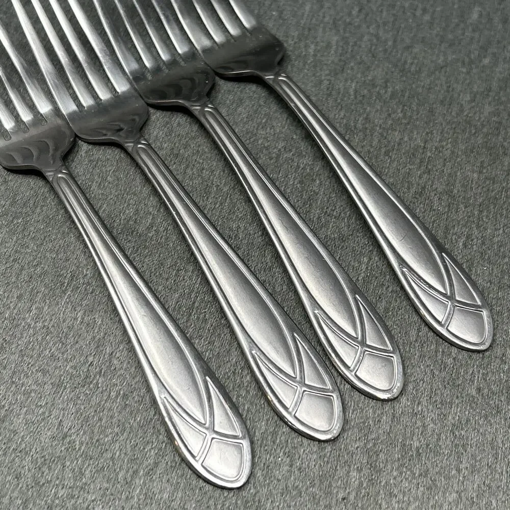 Pfaltzgraff Dinner Forks 4pc Lot 18/0 Stainless Steel 7 3/4